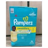 Pampers Swaddlers Size 1 Diapers, 96 Count