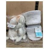Plush Bunny With Blanket Set, New In Package