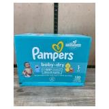 Pampers Baby-Dry Size 1 Diapers, 120 Count