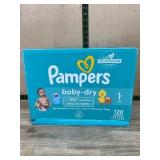 Pampers Baby-Dry Diapers Size 1, 120 Count