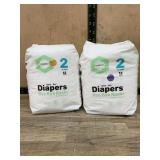 Parasol Size 2 Diapers, 2 Packs, 24 Count
