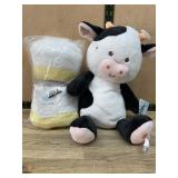 Cloud Island Baby Blanket and Cow Plush Toy