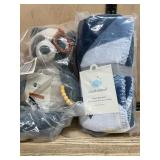 Stuffed Bear Toy and Plush Blanket Set