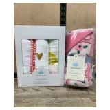 Cloud Island Muslin Blankets & Plush Blanket Set
