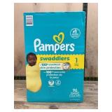 Pampers Swaddlers Size 1 Pack of 96 Diapers