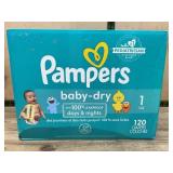 Pampers Baby-Dry Diapers Size 1, 120 Count