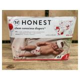 Honest Clean Conscious Diapers Size 3, 62 Ct