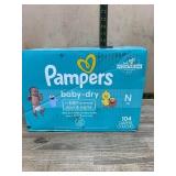 Pampers Baby-Dry Diapers N 104 Count