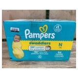 Pampers Swaddlers Diapers Size N, 84 Count