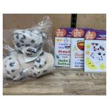 Plush Bear and Baby Grin Removable Stickers Set