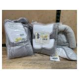 Child Car Seat Cover Set, 2 Pack, Gray White