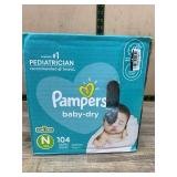 Pampers Baby-Dry N Diapers, 104 Count