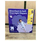 Up & Up Size 5 Overnight Diapers, 50 Count