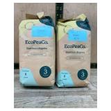 EcoPeaCo Bamboo Diapers Size 3 Trial Pack 8ct