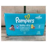 Pampers Baby-Dry Size 2 Diapers Box, 112 Count