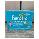Pampers Baby-Dry Size 1 Diapers, 120 Count