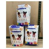 Cuddlers Size 2 Diapers, 14 Pack, 3 Bags