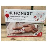 Honest Clean Conscious Diapers, Size 3, 62 Ct