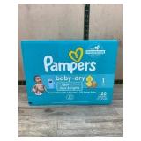Pampers Baby-Dry Size 1 Diapers, 120 Count