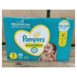 Pampers Swaddlers Size 1 Diapers 96 Count