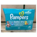 Pampers Baby-Dry Size 1 Diapers, 120 Count