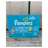 Pampers Baby-Dry Diapers Size 1, 120 Count