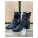 Black Heeled Ankle Boots Size 6.5