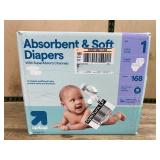 Up & up Size 1 Absorbent & Soft Diapers 168ct