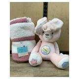 Plush Bunny Stuffed Animal and Blanket Set