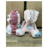 Pink Plush Bunny Toy With Blanket Set