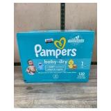 Pampers Baby-Dry Size 1 Diapers, 120 Count