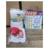 Baby Grin Stickers, blanket, soft book Set