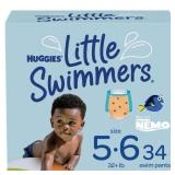 Huggies Little Swimmers Swim Diapers 5-6 34 Ct