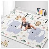 Noonkty 79x71 Foldable Elephant Baby Play Mat