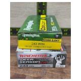 Remington & Winchester .243 Win Ammo, 2 Boxes