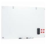36x24 Magnetic Glass Whiteboard with Accessories