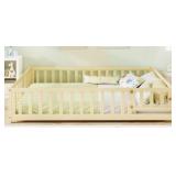 Twin Montessori Bed Frame in Light Wood