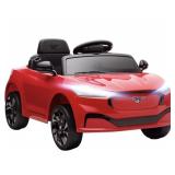 Red Ride-On Mustang Toy Car, Open Box