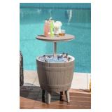 Outdoor 10 Gallon Bar Cooler Table Ice Bucket