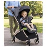 Folding Stroller With Canopy and Storage Tray