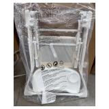 Foldable White High Chair With Tray Attachment
