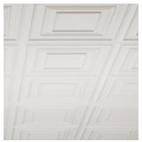 12-Pack White 3D PVC Drop Ceiling Tiles 24"x24"