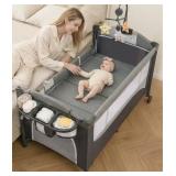Portable Baby Playpen with Changing Table