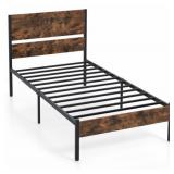 Metal and Wood Full Bed Frame