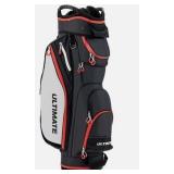 Ultimate Golf Bag Black White Red Accents