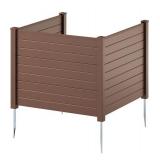 Outdoor Privacy Fence Panels, Brown Composite