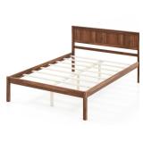 Full Wood Bed Frame with Slatted Base