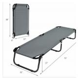 Folding Camping Cot with Steel Frame