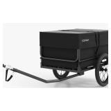 Costway Foldable Bike Cargo Trailer with Cover