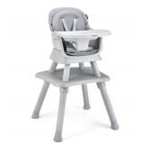 8 in 1 Convertible Baby High Chair, Gray